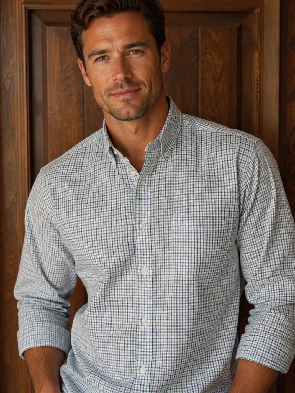 UTUCKIT MENS  REGULAR FIT DRESS SHIRT (LARGE)